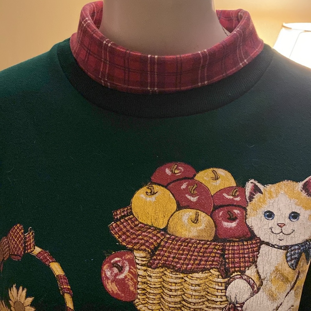 Vintage Basic Editions Kitty Sweatshirt - image 2